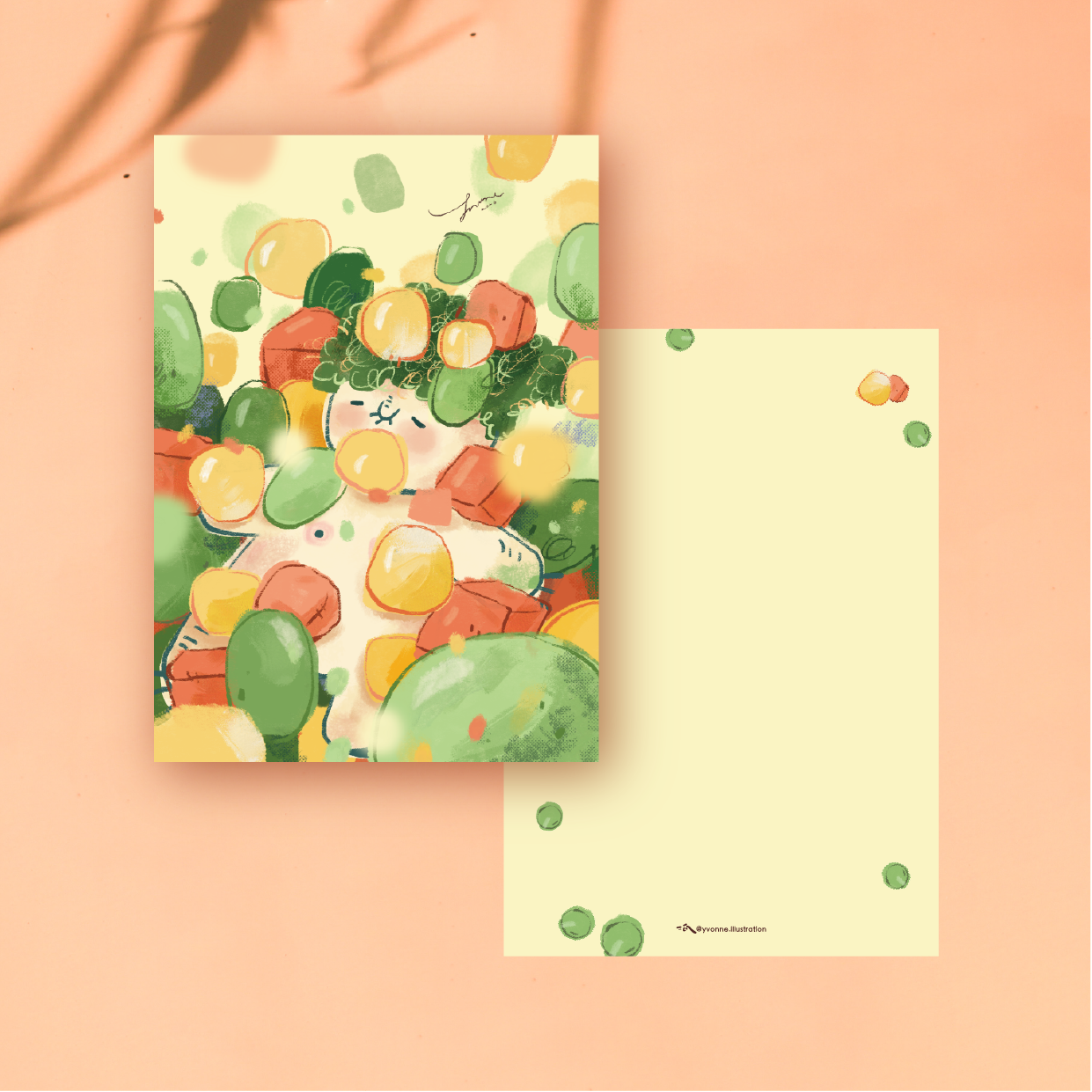 ✦期間限定✦三色豆蘿蔔人-明信片