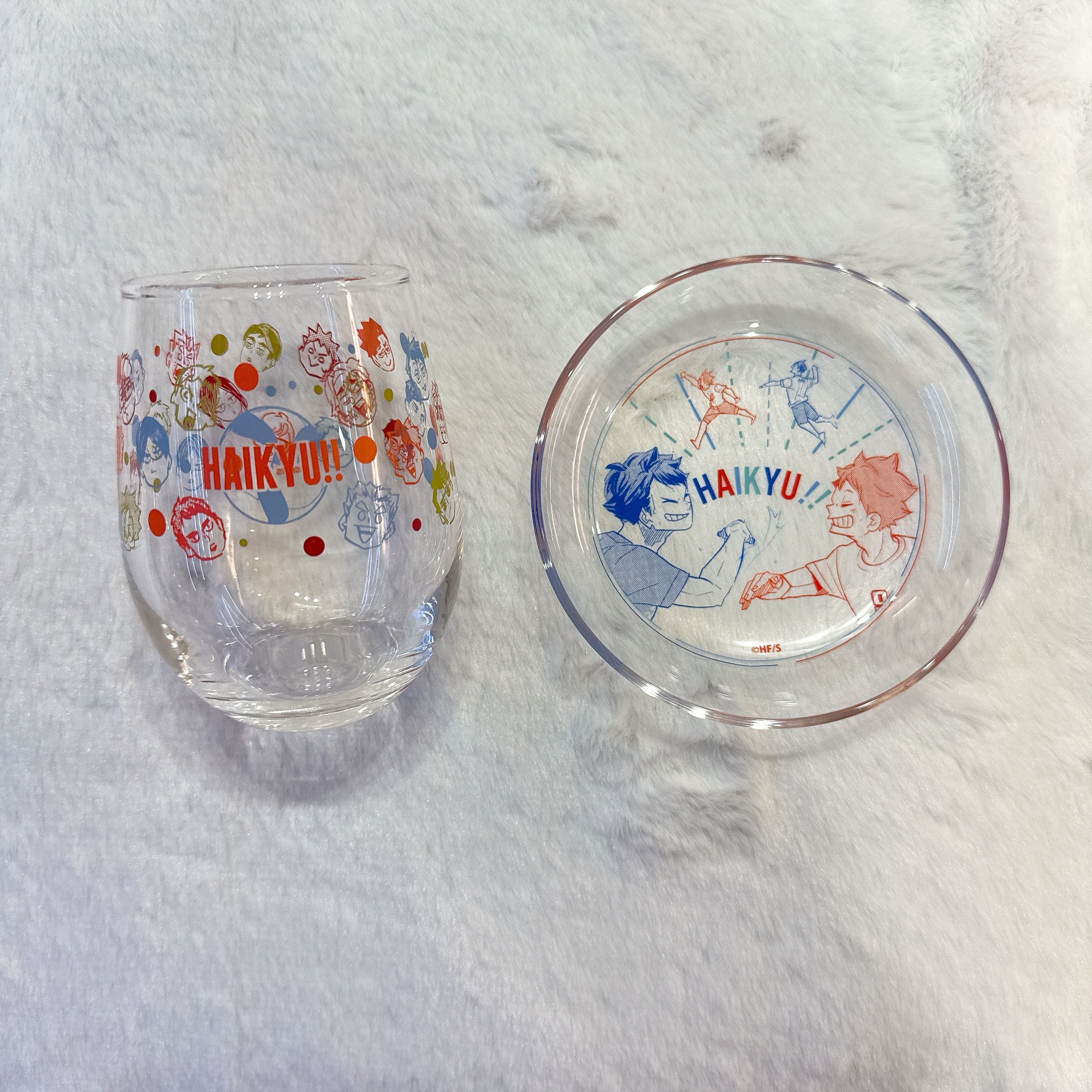 可愛玻璃杯盤 （拍照的是自留品請安心）