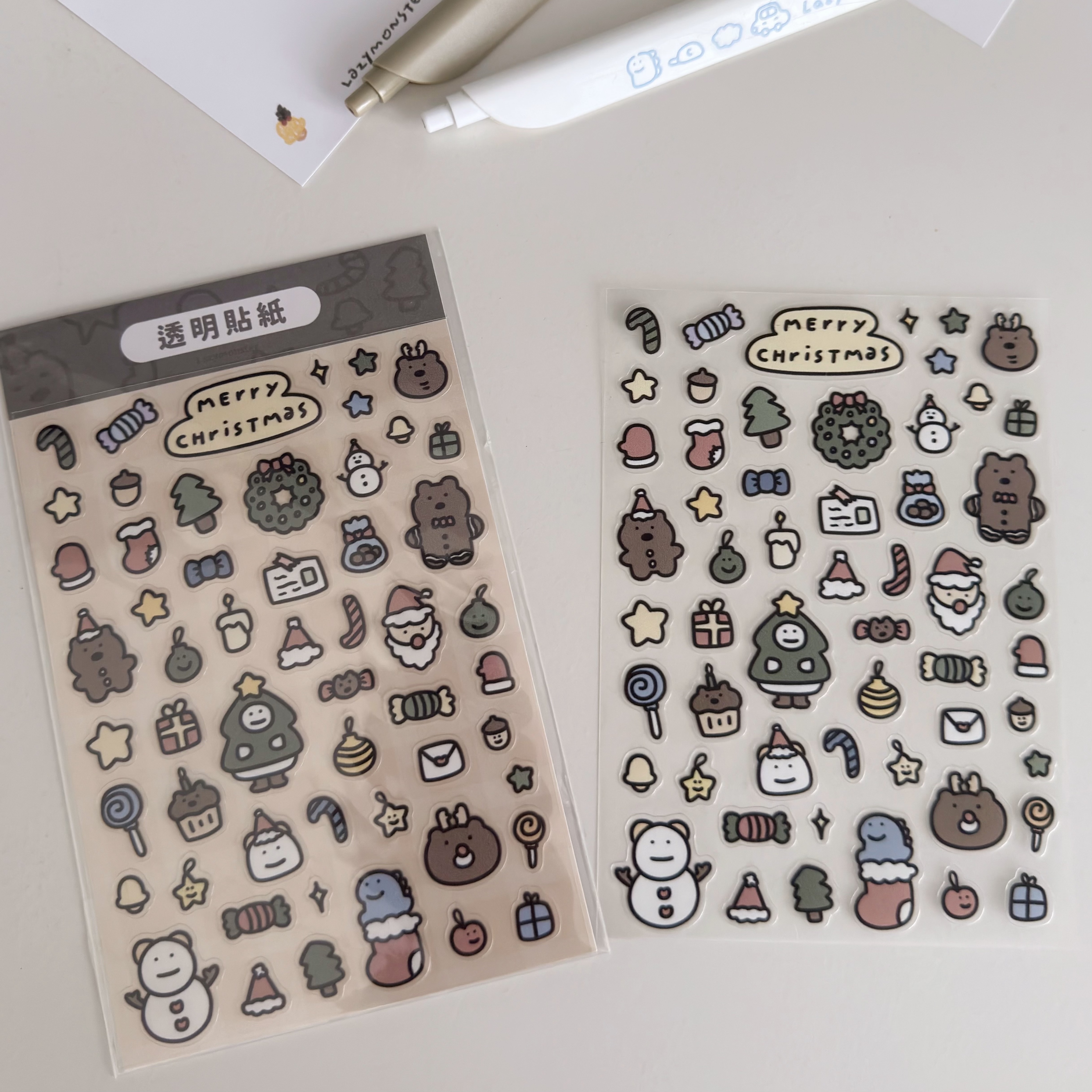 防水透明貼紙 聖誕透明貼紙🎄🫧