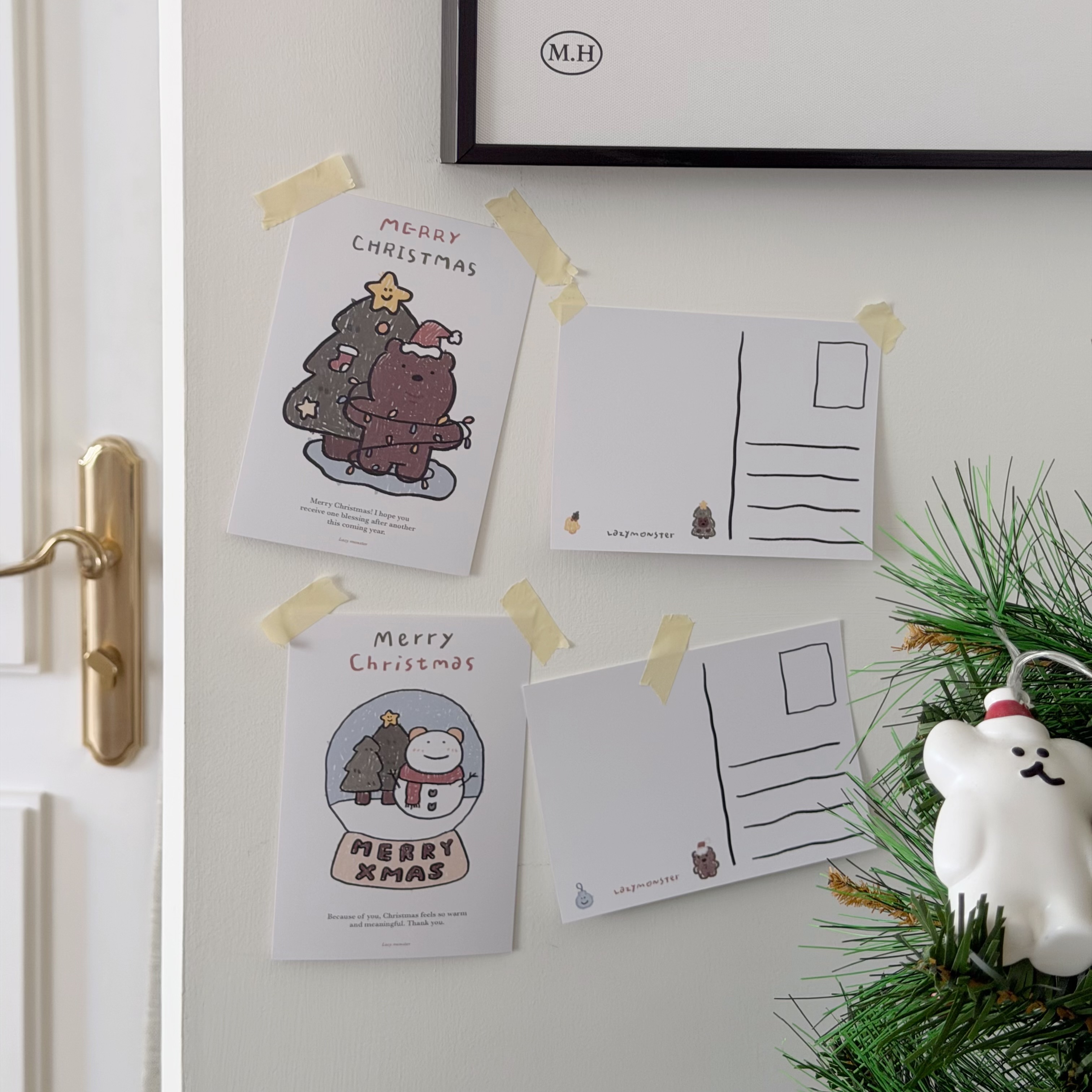 最新款聖誕明信片🎄🐻⛄️