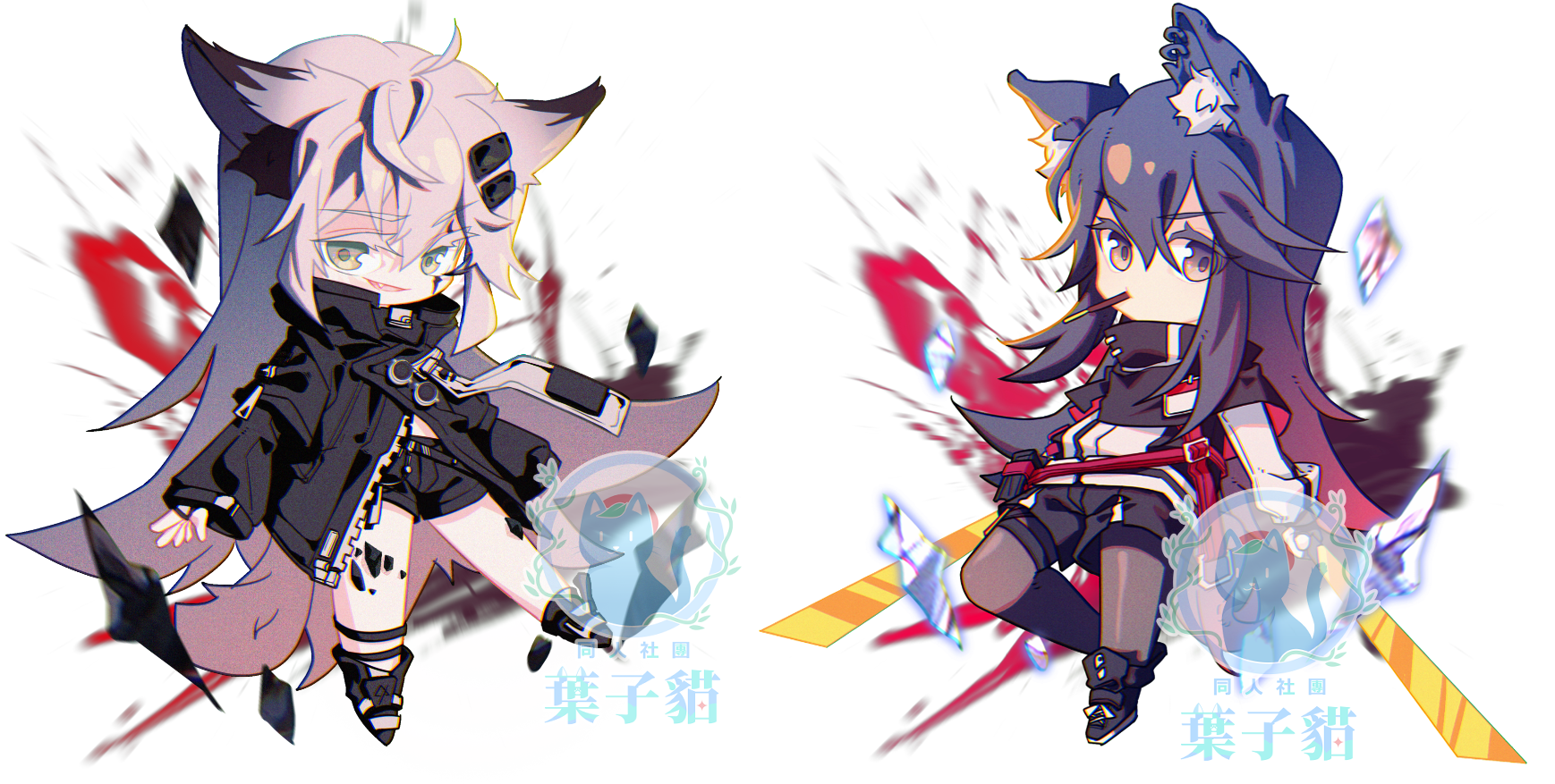 【非現貨】明日方舟 德克薩斯 拉普蘭德同人小立牌 委託畫師：米蘇拉