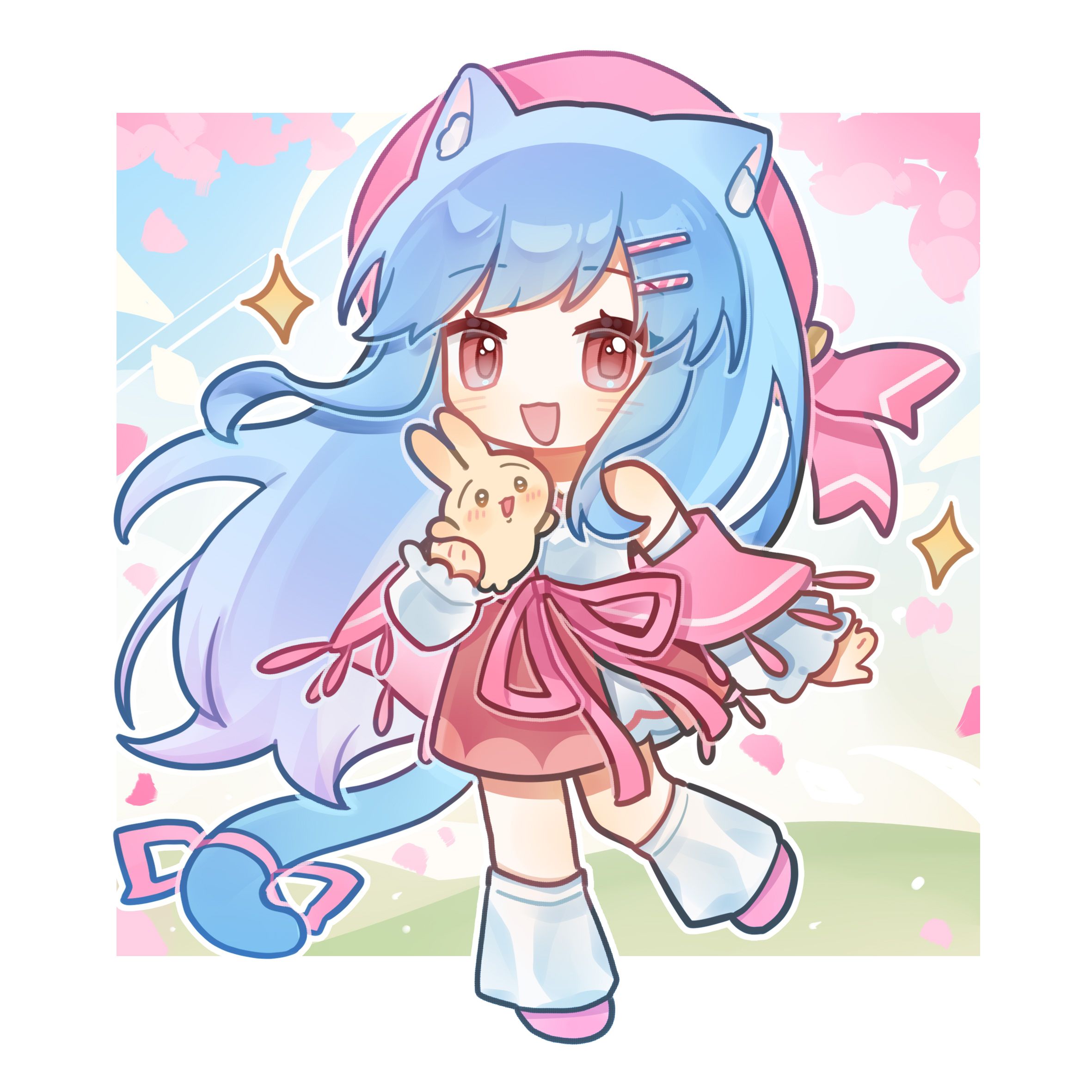 【現貨】葉子貓人物形象雙層小立牌  畫師：兔荼茶