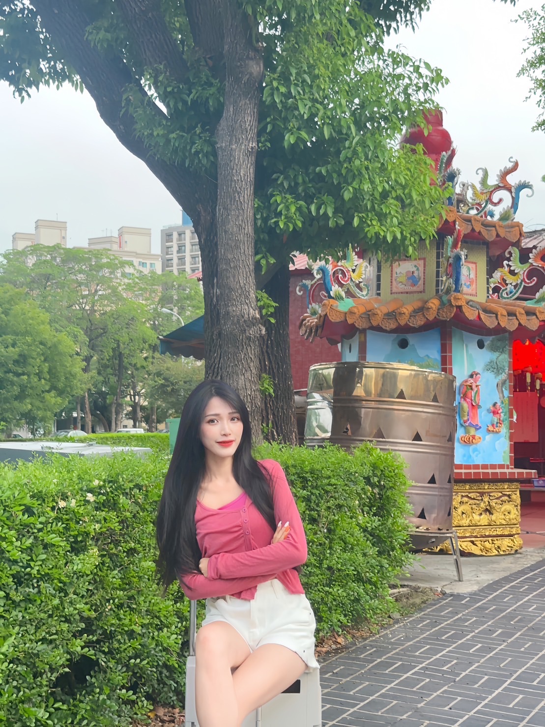 設計感不規則斜扣兩件套💗