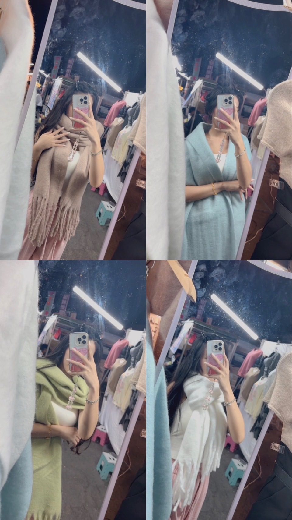 純色軟糯保暖圍巾🧣