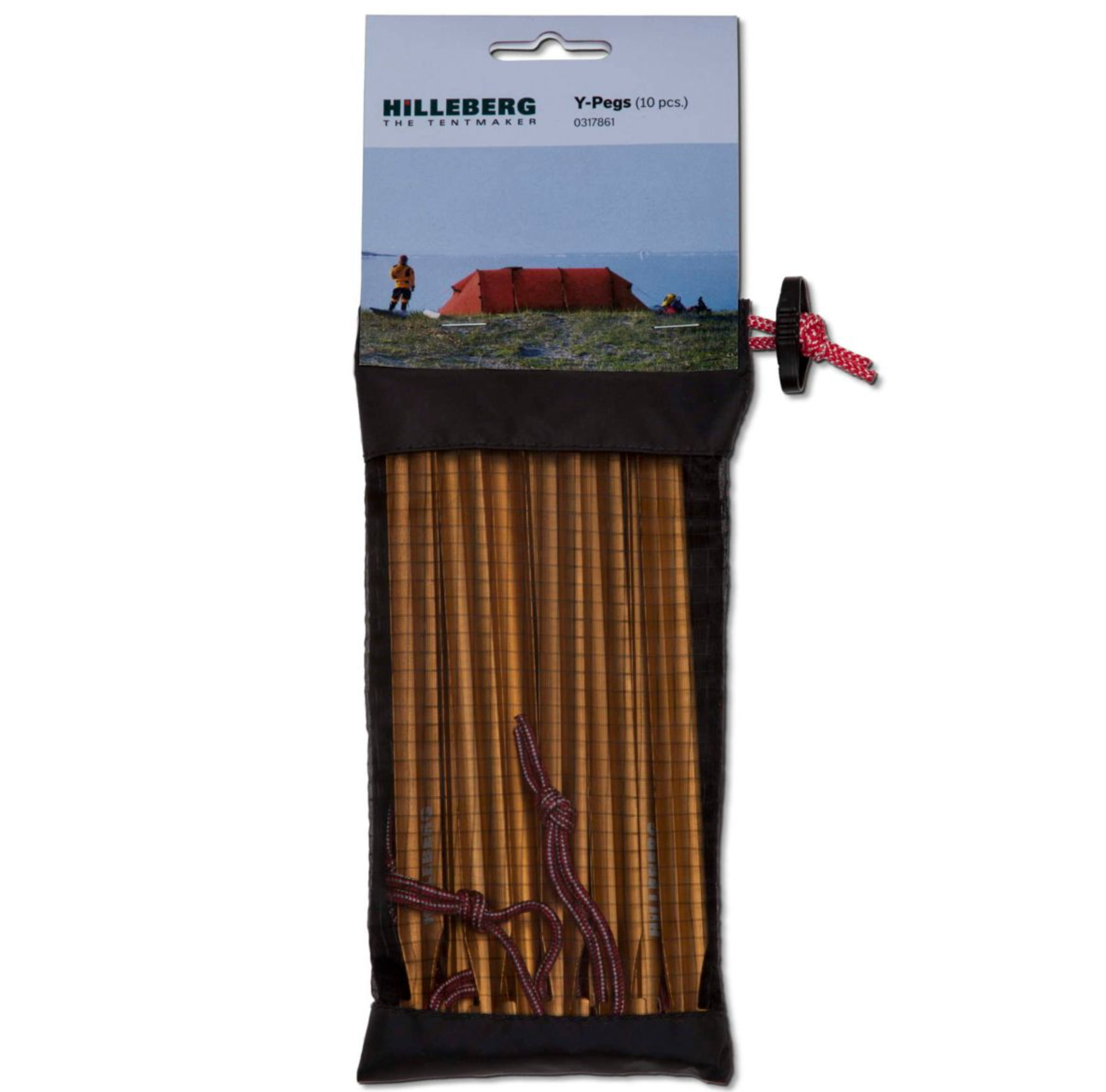 現貨瑞典 HILLEBERG 10入組 Y型 18cm鋁合金營釘含收納袋 帳篷天幕