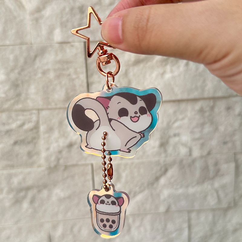 炫光雷射二合一屁屁鑰匙圈