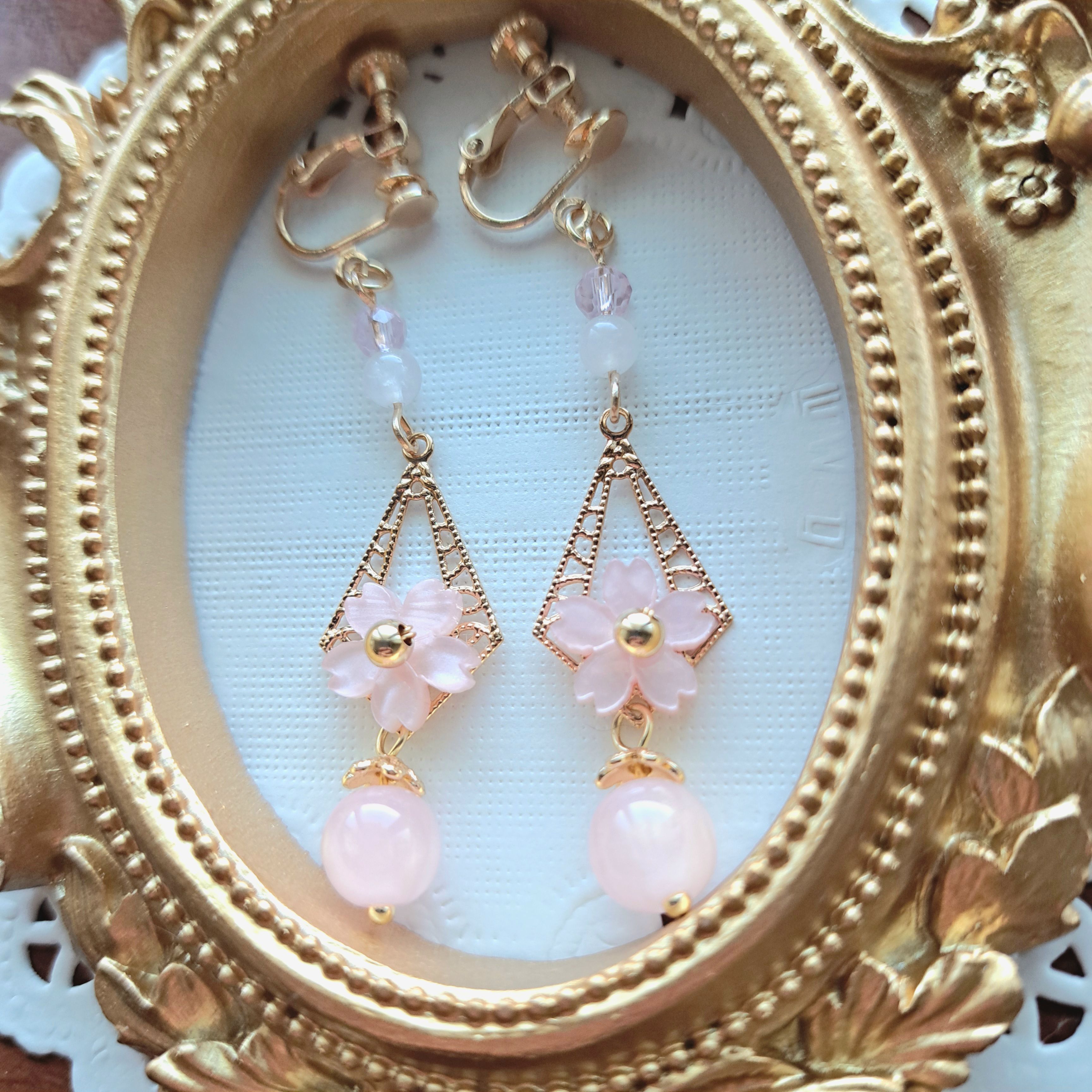 原創花語系列耳環 華櫻微語