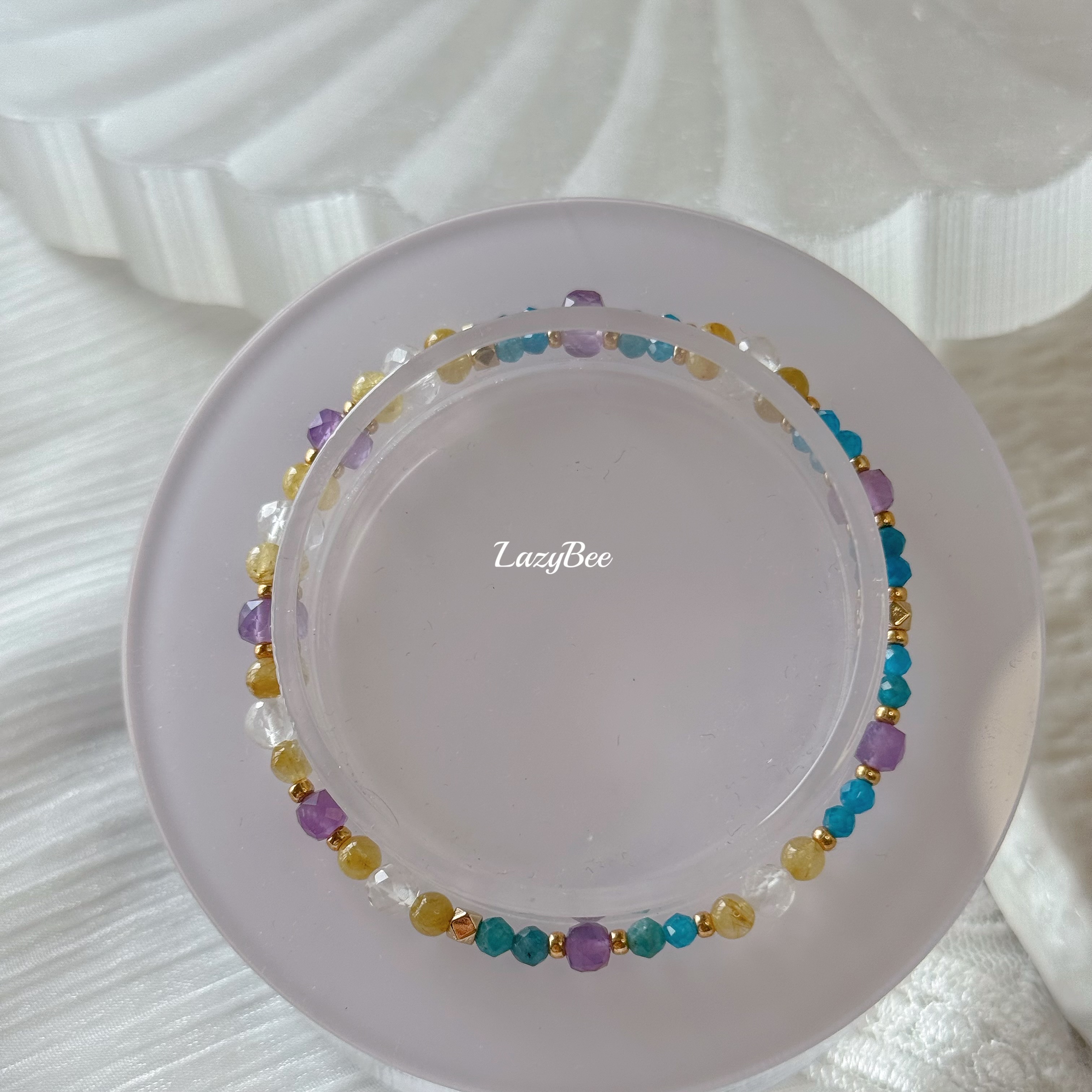 LazyBee 《客製化》手工水晶彈力手環
