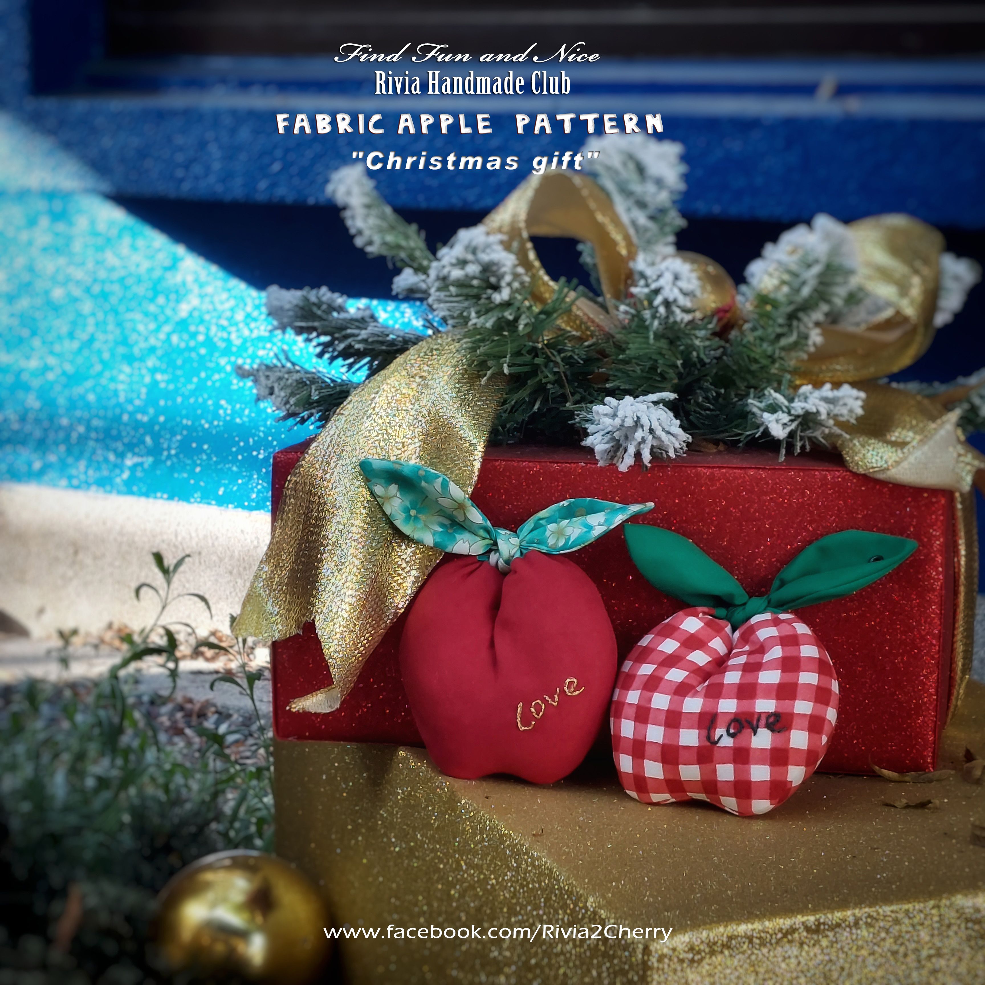 蝴蝶結蘋果/蘋果香囊 （DIY製作圖紙/紙本講義）