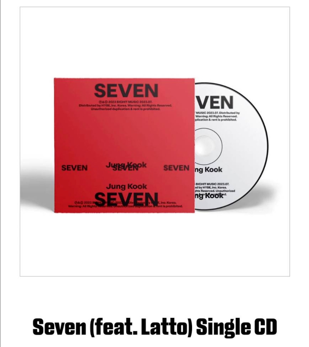 柾國 seven 美國發行 CD（免二補）