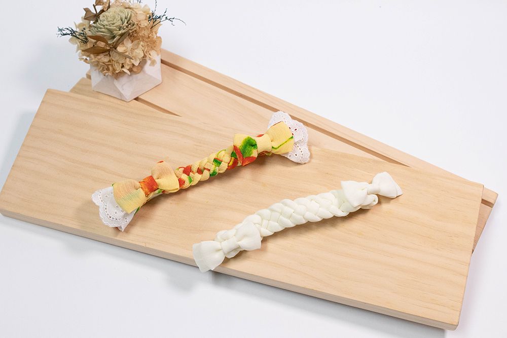 雪紡蝴蝶結編織髮帶（蝴蝶結．鬆緊帶）