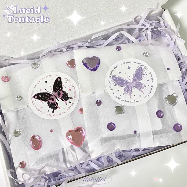 【透明觸角】5CM圓貼 Nabi超級仙蝴蝶封口貼💫 亮膜