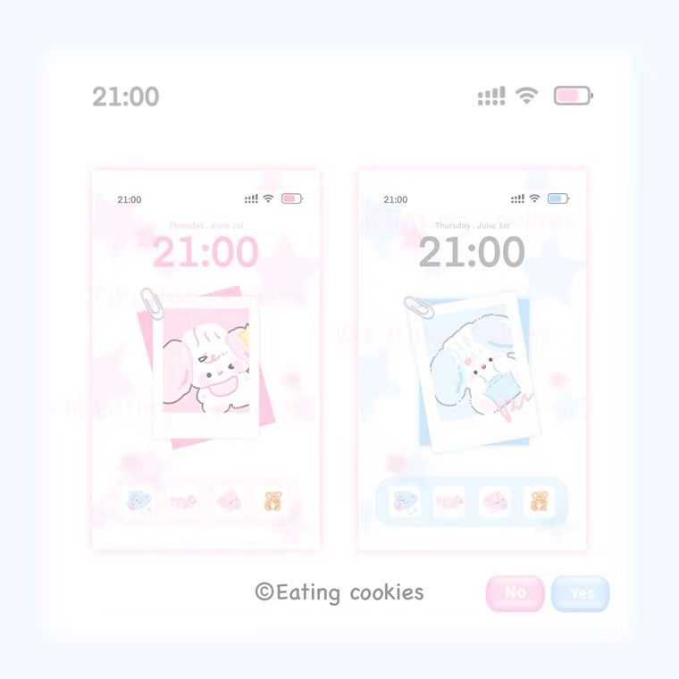 【在吃餅乾🍪】粉藍色小狗 封口貼