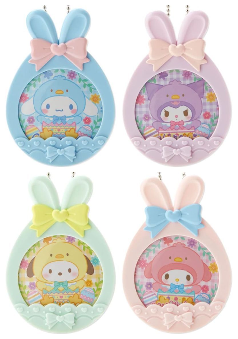 復活節兔兔徽章套立架