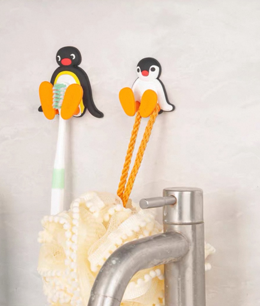 預購 Pingu牙刷掛鉤一組兩入（黏貼式免打孔）
