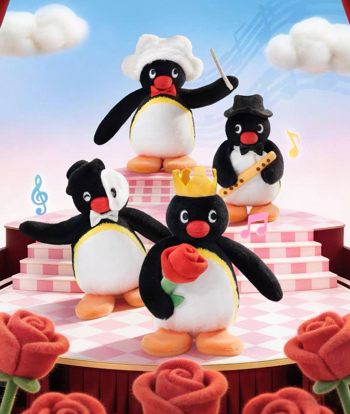 預購10～20天出貨 Pingu表演劇系列吊飾