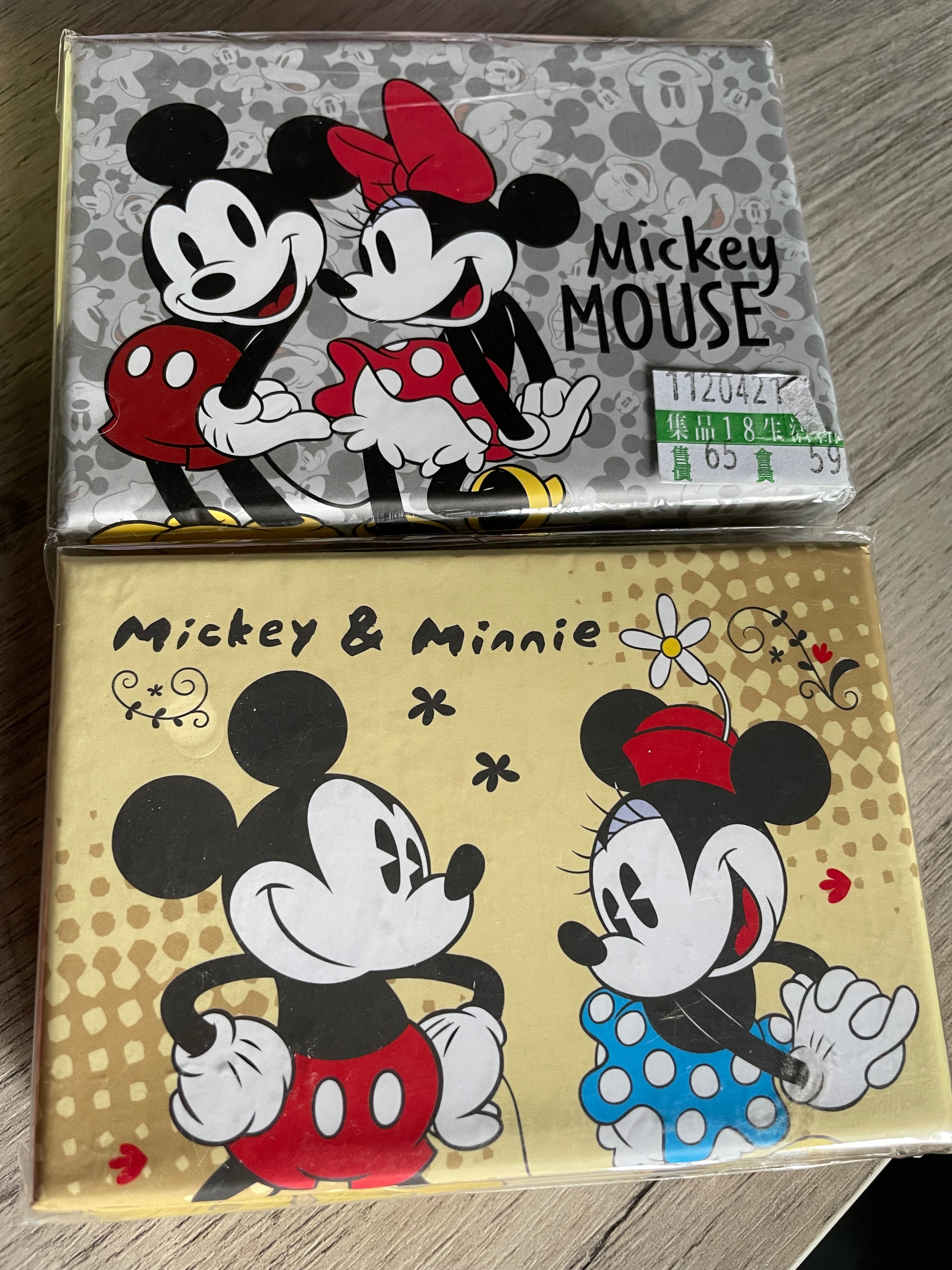 Disney迪士尼 彩色名片盒 64p 史努比蘋果貓透明撕拉便利貼 126p