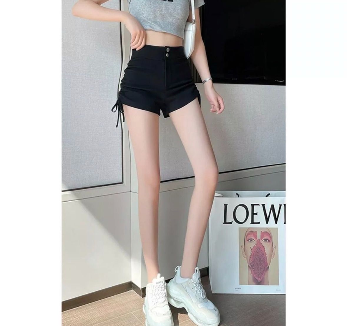 性感辣妹顯瘦彈力A字褲