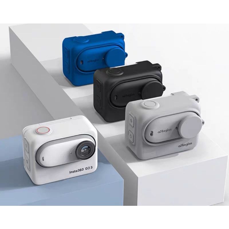 aMagisn阿邁Insta360 GO3 go3s 矽膠保護套360運動相機防護配件