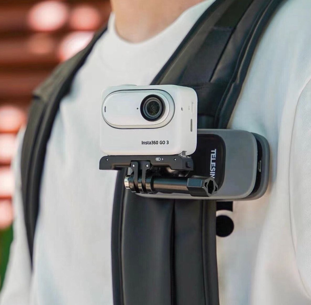 泰迅 Insta360 X3 go3 GoPro11/10磁吸萬向背包夾 不含轉接座