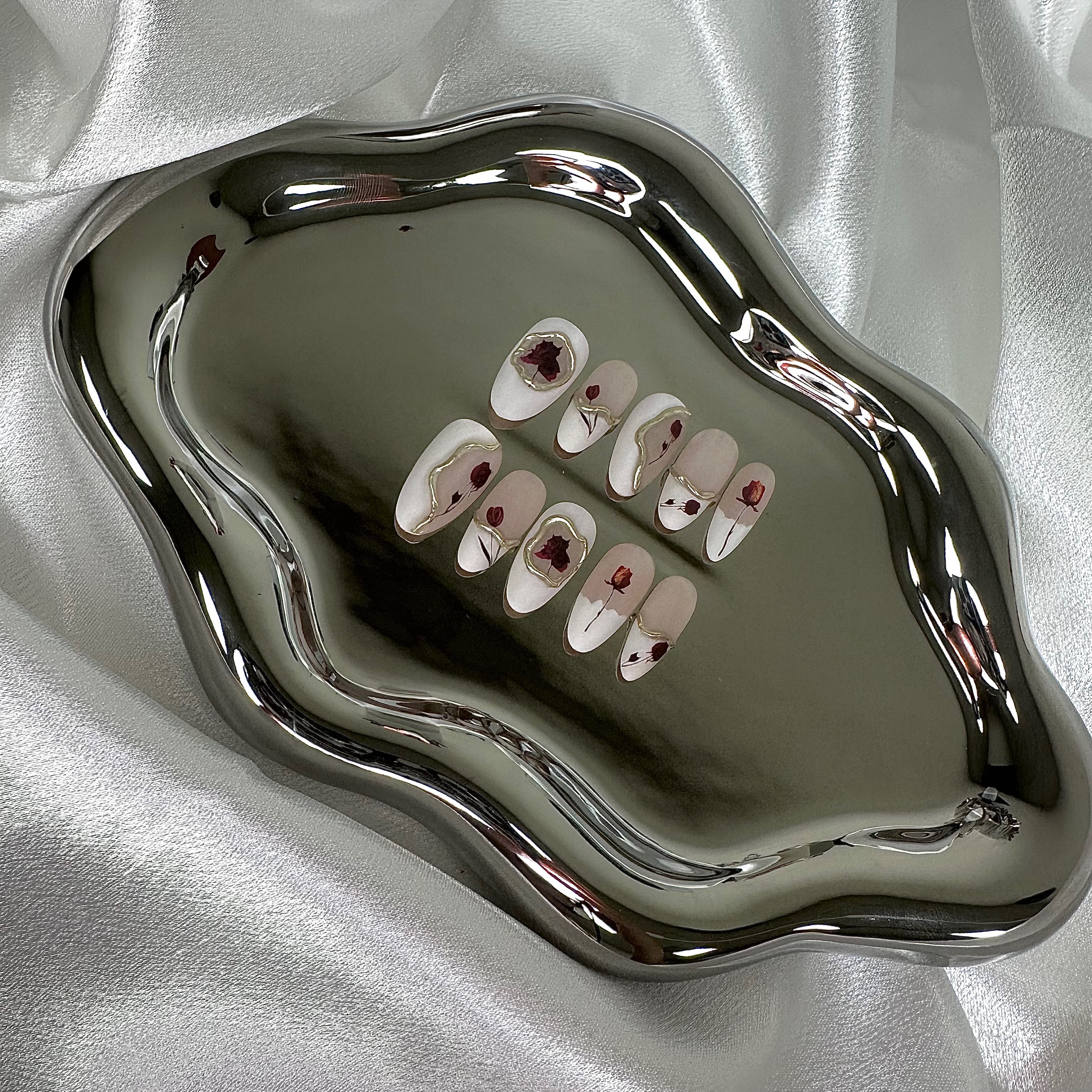 （現貨）乾燥玫瑰美甲S號