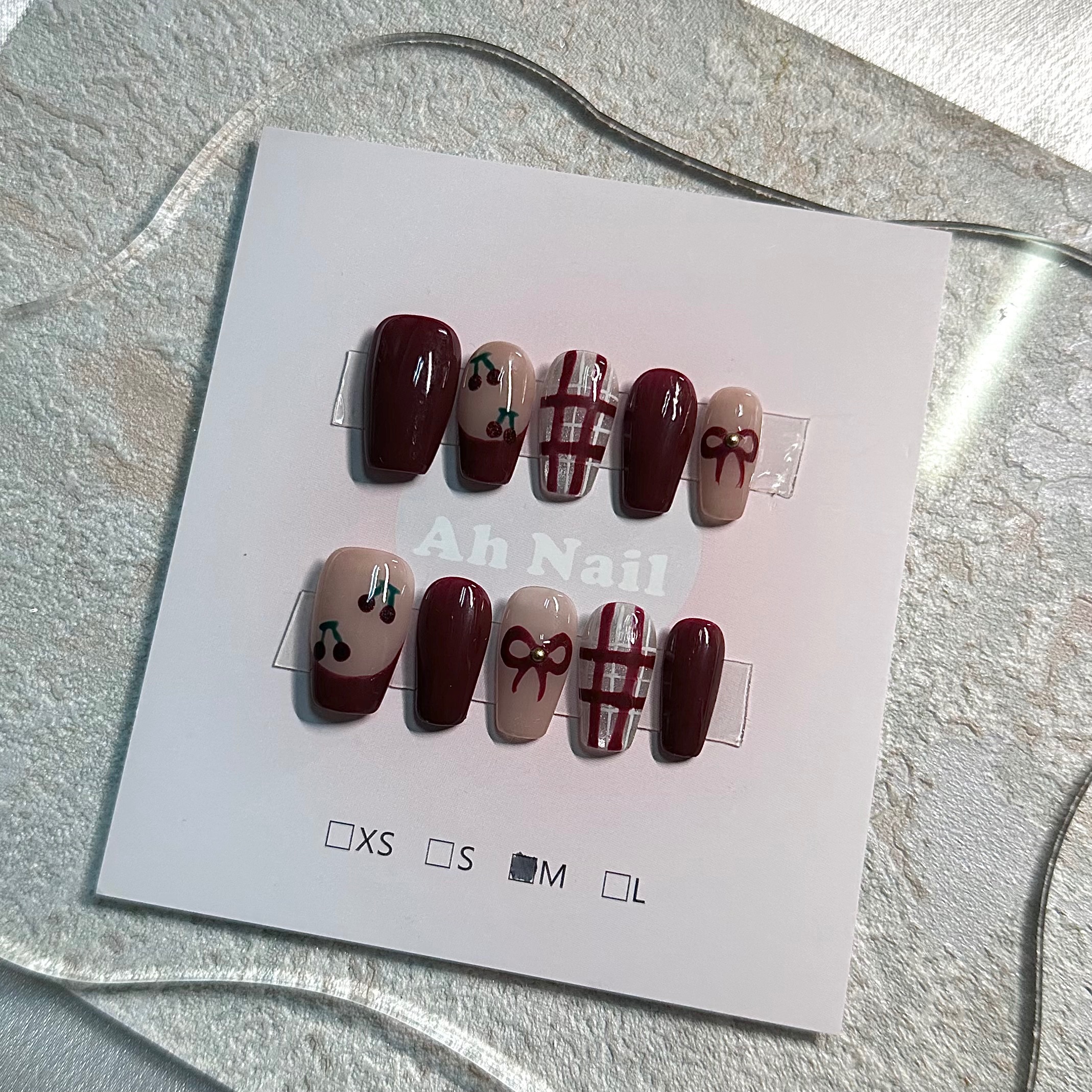 現貨 M 櫻桃紅🍒美甲