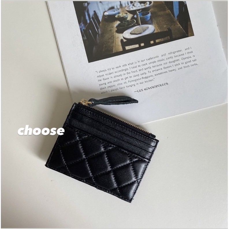 choose 選品｜小羊皮菱格零錢包卡夾