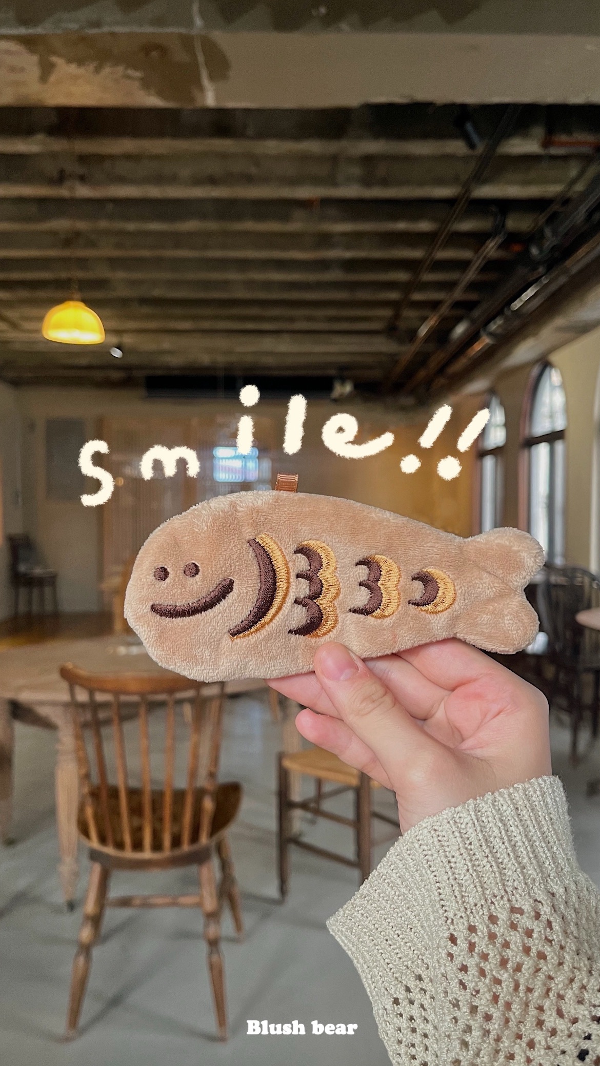 🦦smile taiyaki 刺繡零錢包（附贈鑰匙扣）