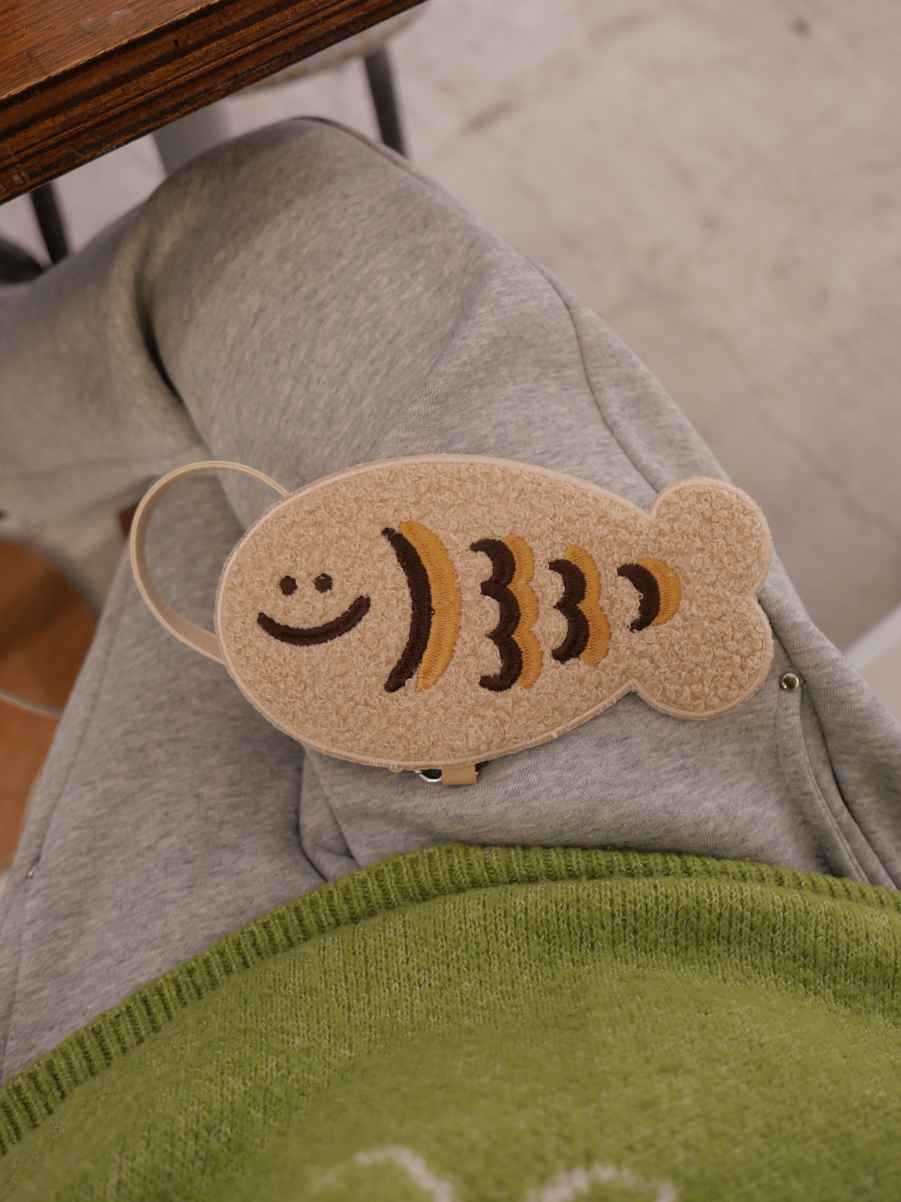 smile taiyaki毛茸茸牛皮卡套吊牌/行李吊牌
