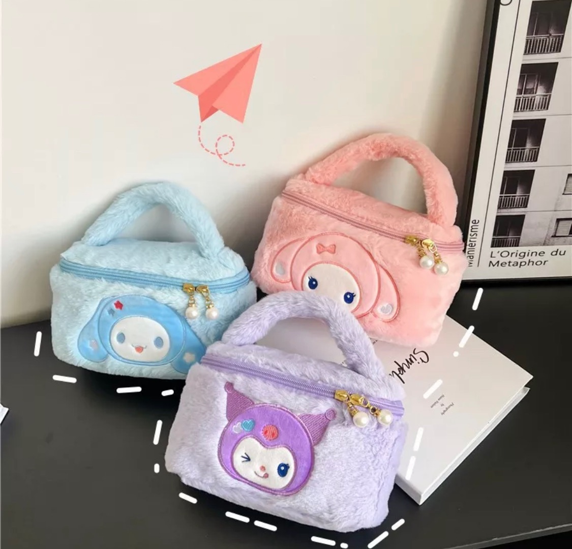 [平價好物代購] 軟綿毛絨手提包 庫洛米 美樂蒂 玉桂狗