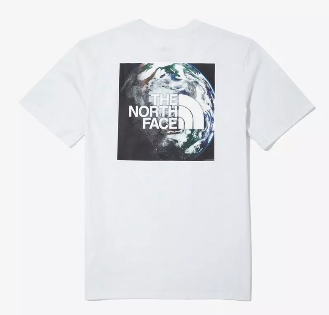 【國外限量代購】全新商品The North Face 北臉 地球 短Tee （女款白色S號）
