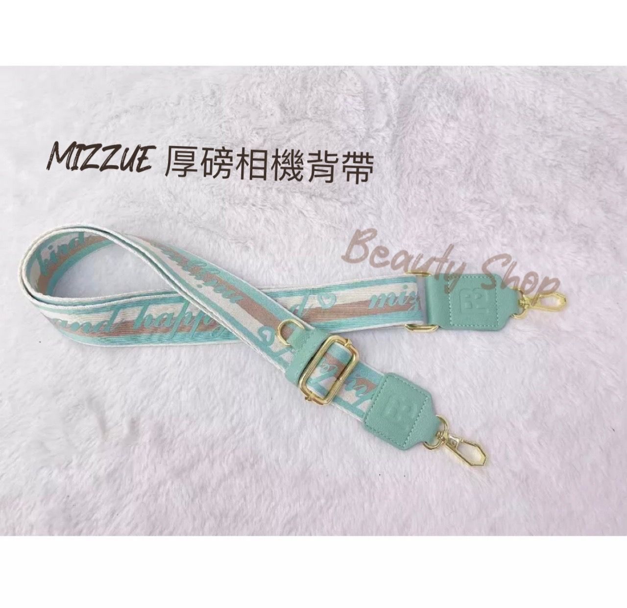 台灣現貨MIZZUE品牌 印花厚磅相機背帶-綠色