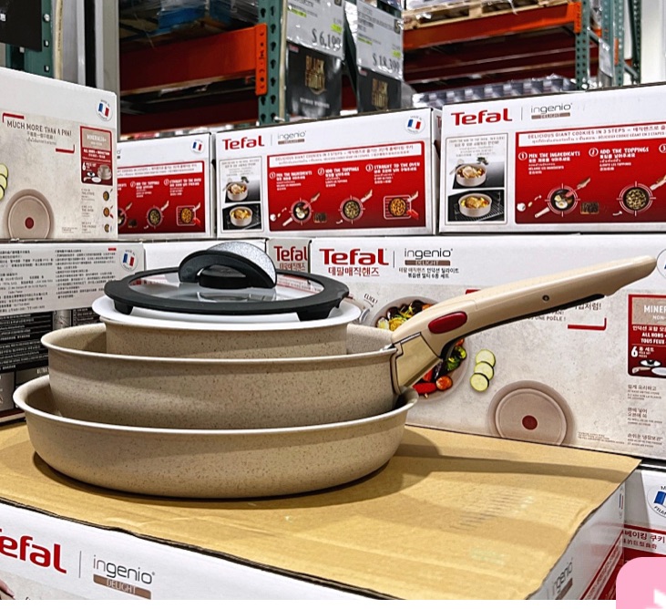 [Costco黑五折扣慶]特福巧變精靈鍋具奶茶色含蓋六件組