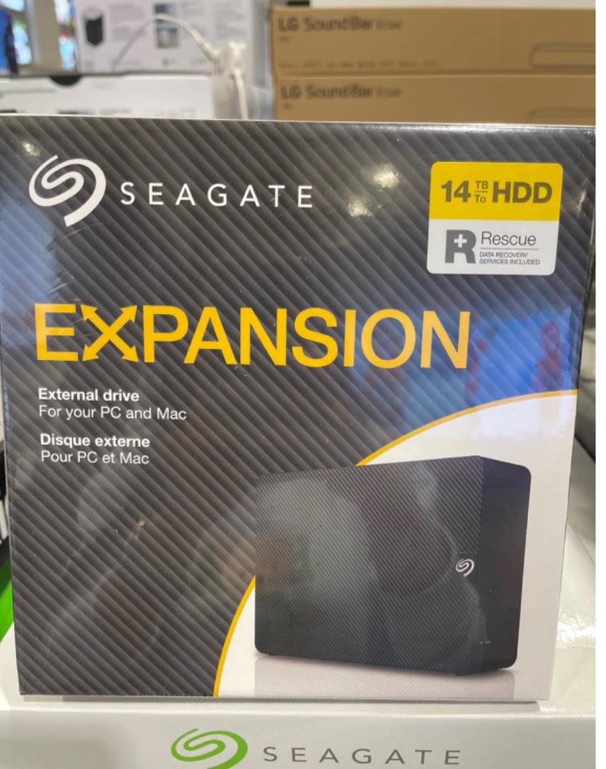 ［Costco黑五折扣慶］Seagate14TB HHD大容量外接硬碟