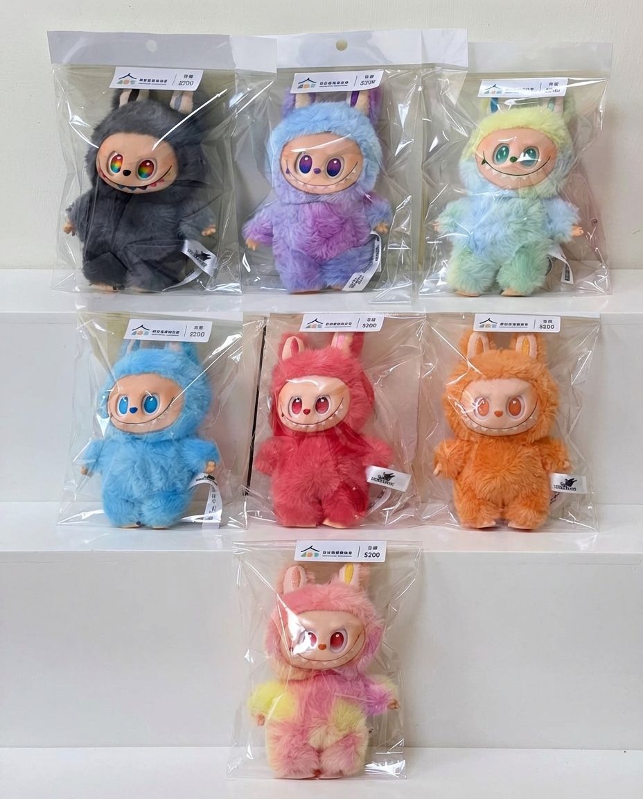 拉布布 彩色毛絨玩偶｜多色可選｜療癒公仔｜送禮首選