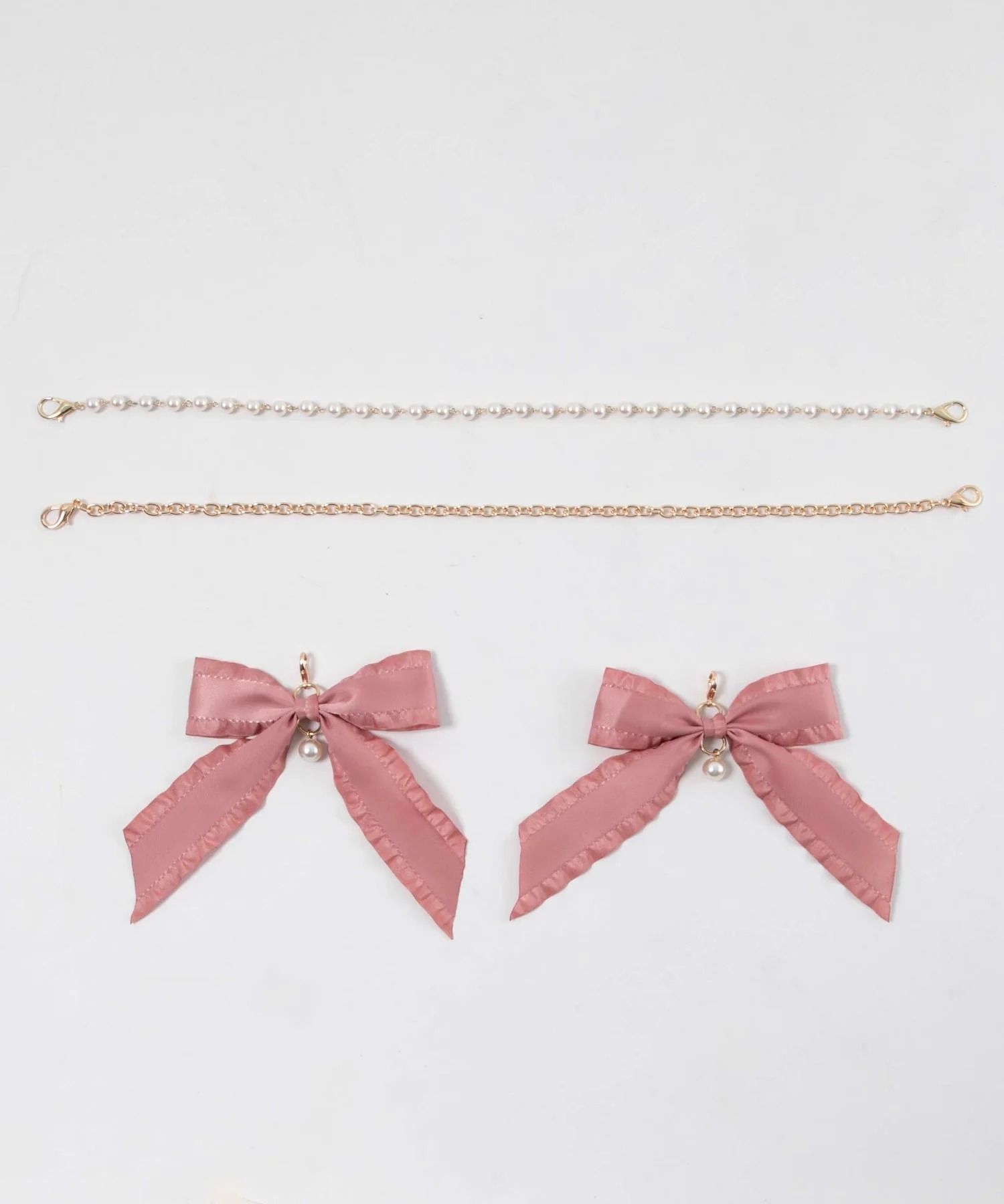 心動DIY裝飾套組-珍珠蝴蝶結WG24AW10-G0007（適用於「心動系列」痛包 S 號尺寸）