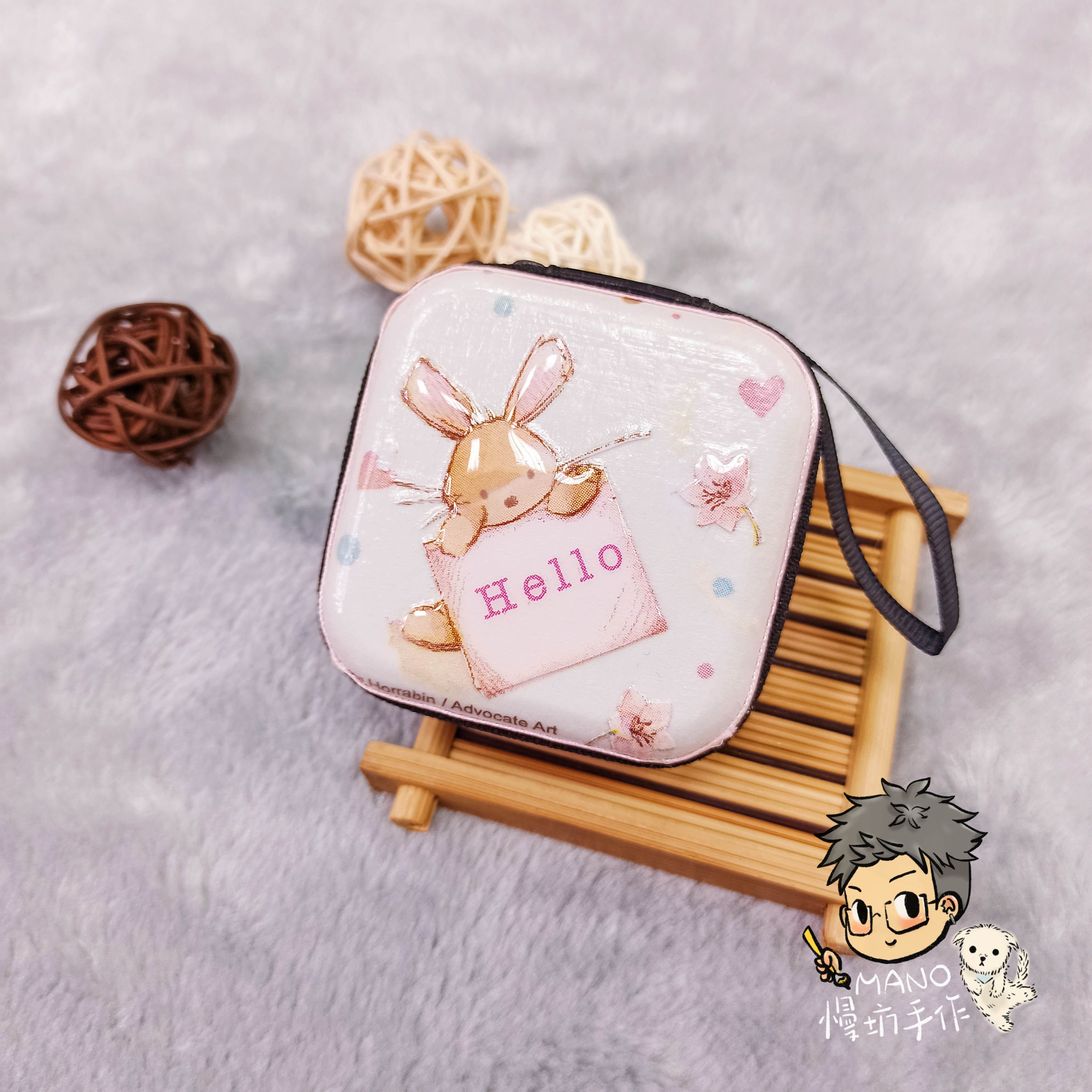 【手工禮物】 卡通系列–粉嫩嫩 馬口鐵小型收納盒 耳機殼