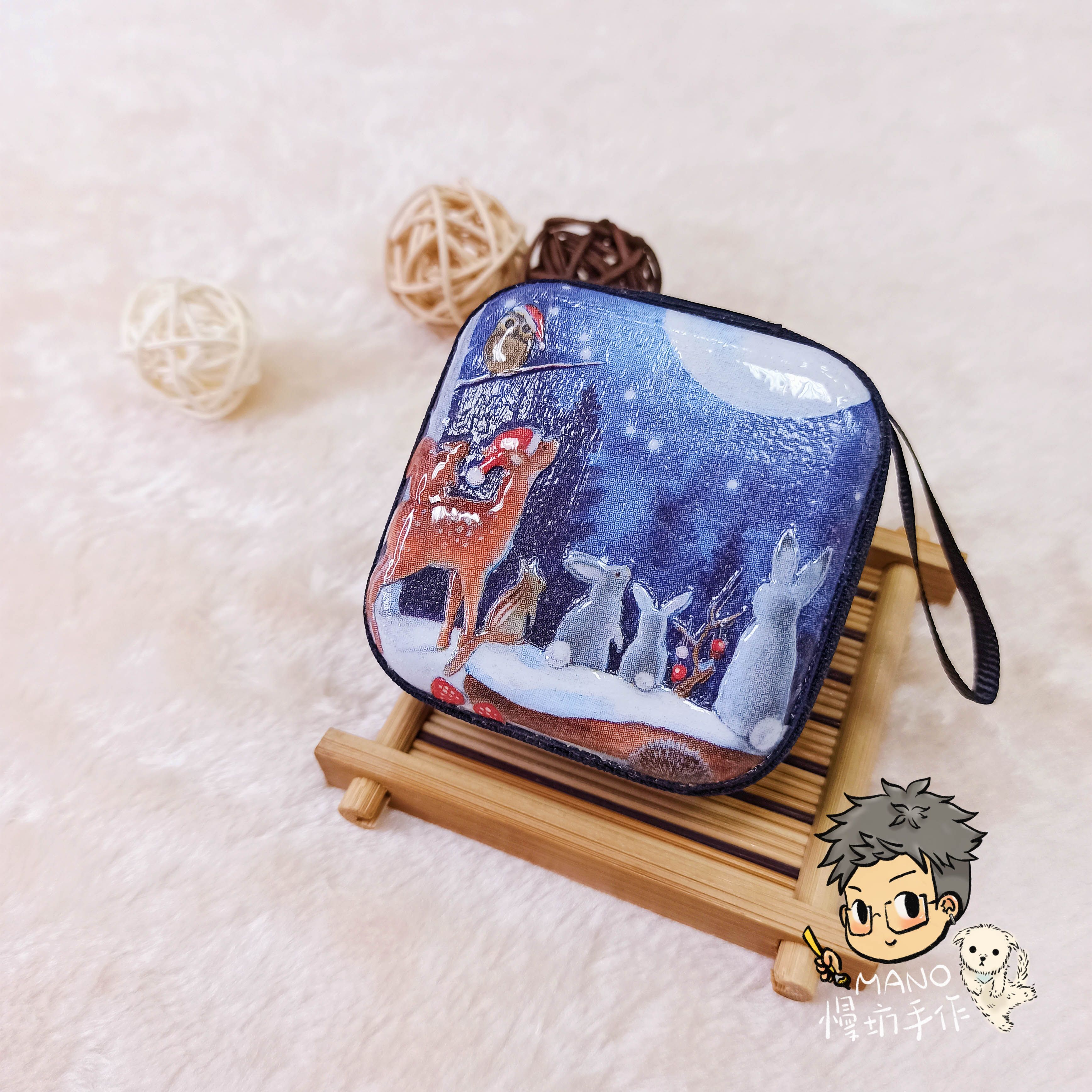 【手工禮物】 卡通系列–質感風 馬口鐵小型收納盒 耳機殼