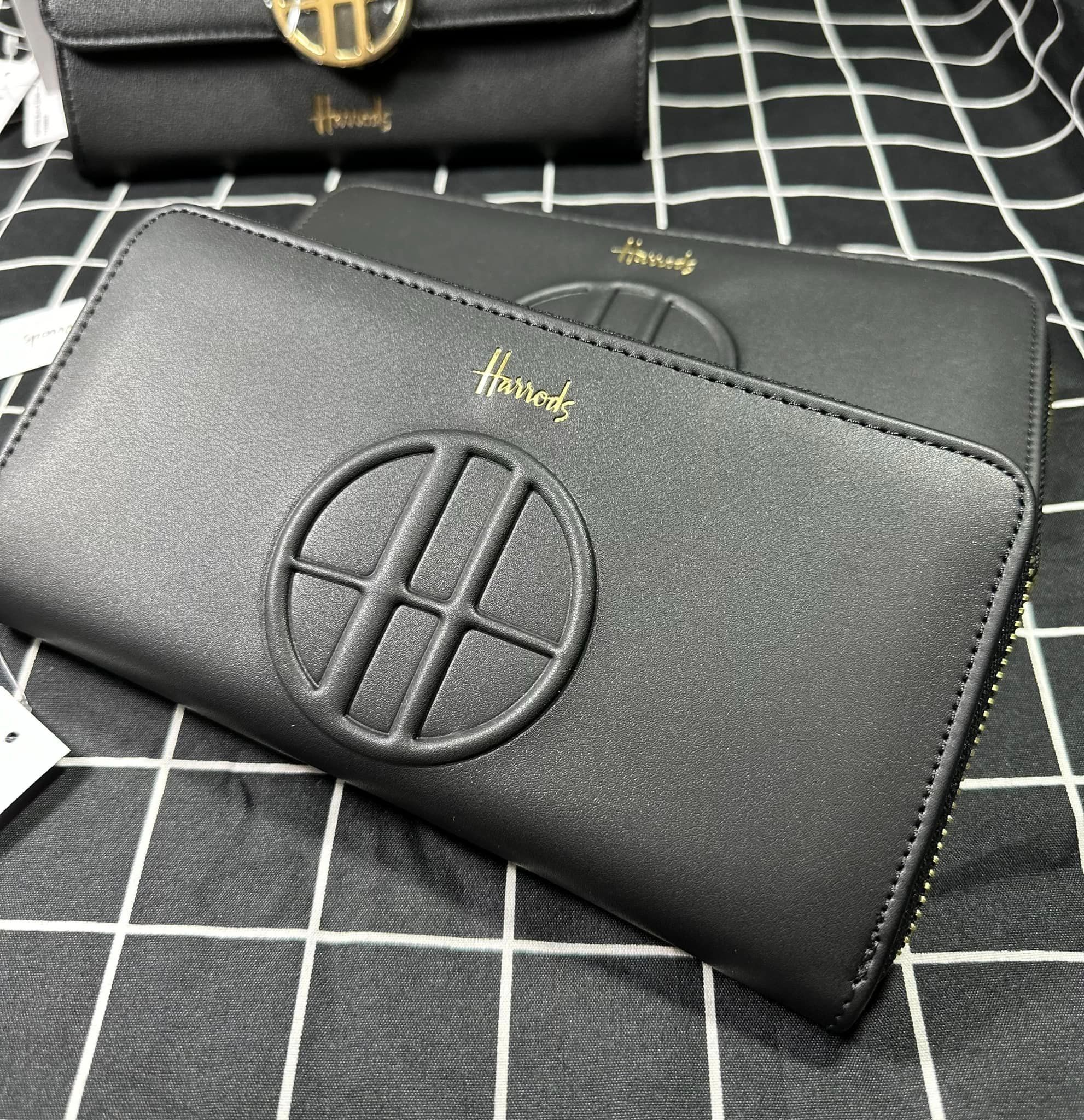 Harrods 經典款長夾 特殊款 黑