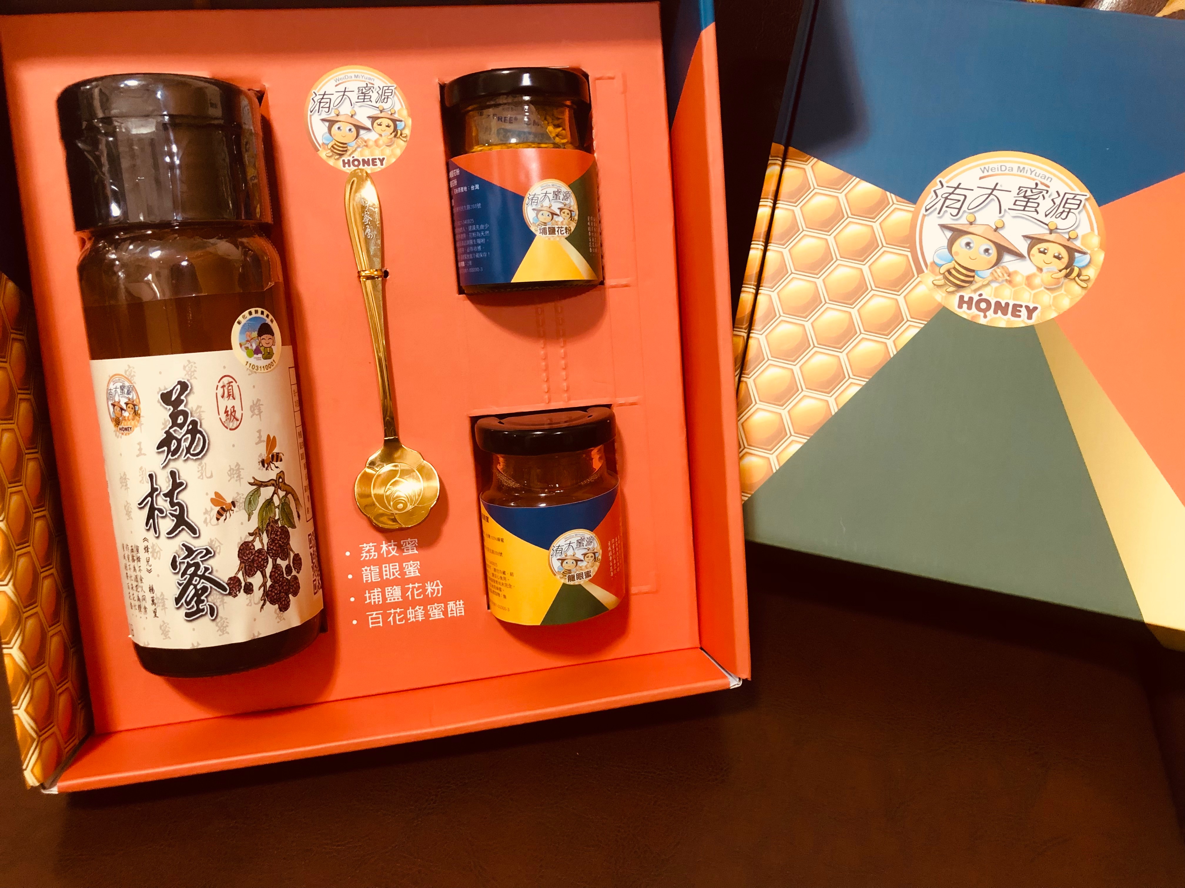 100%蜂蜜年節禮盒-花開富貴3入組