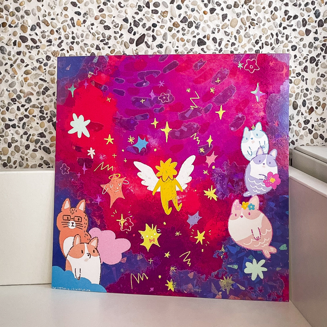 第五泛音系列 兩款雷射燙印萬用大卡片