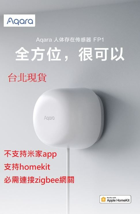 【台北現貨 當日出貨】小米有品 Aqara FP1人體存在傳感器 人體傳感器 需Zigbee 3.0的網關