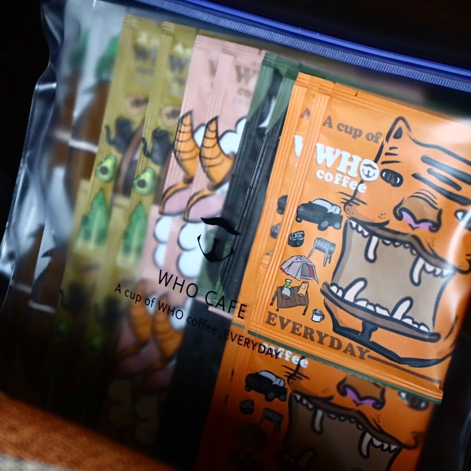 虎咖啡WHO COFFEE 濾泡咖啡20入/夾鏈袋組