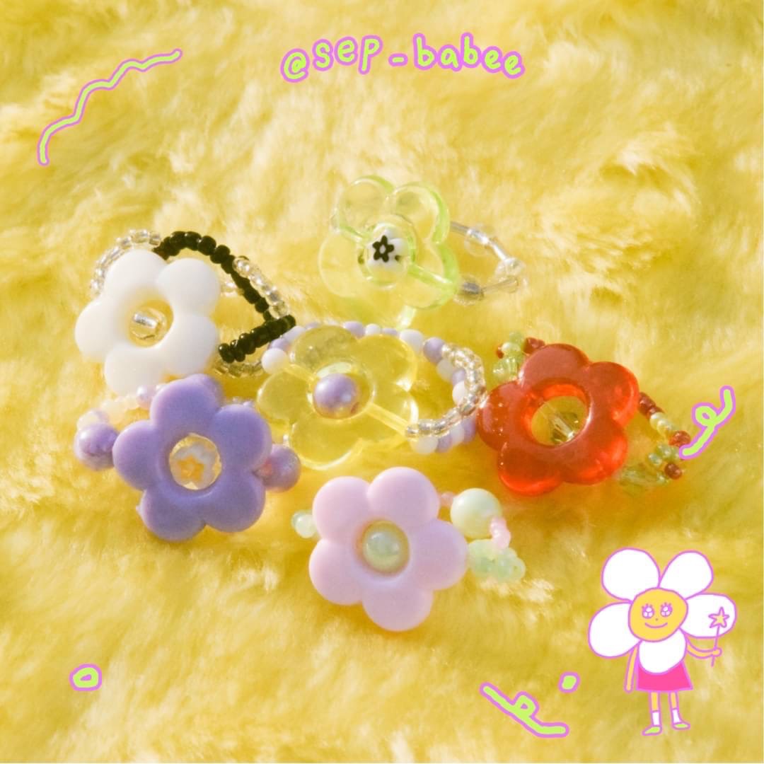 ˚⁺✿繽紛花花戒指✿˚⁺