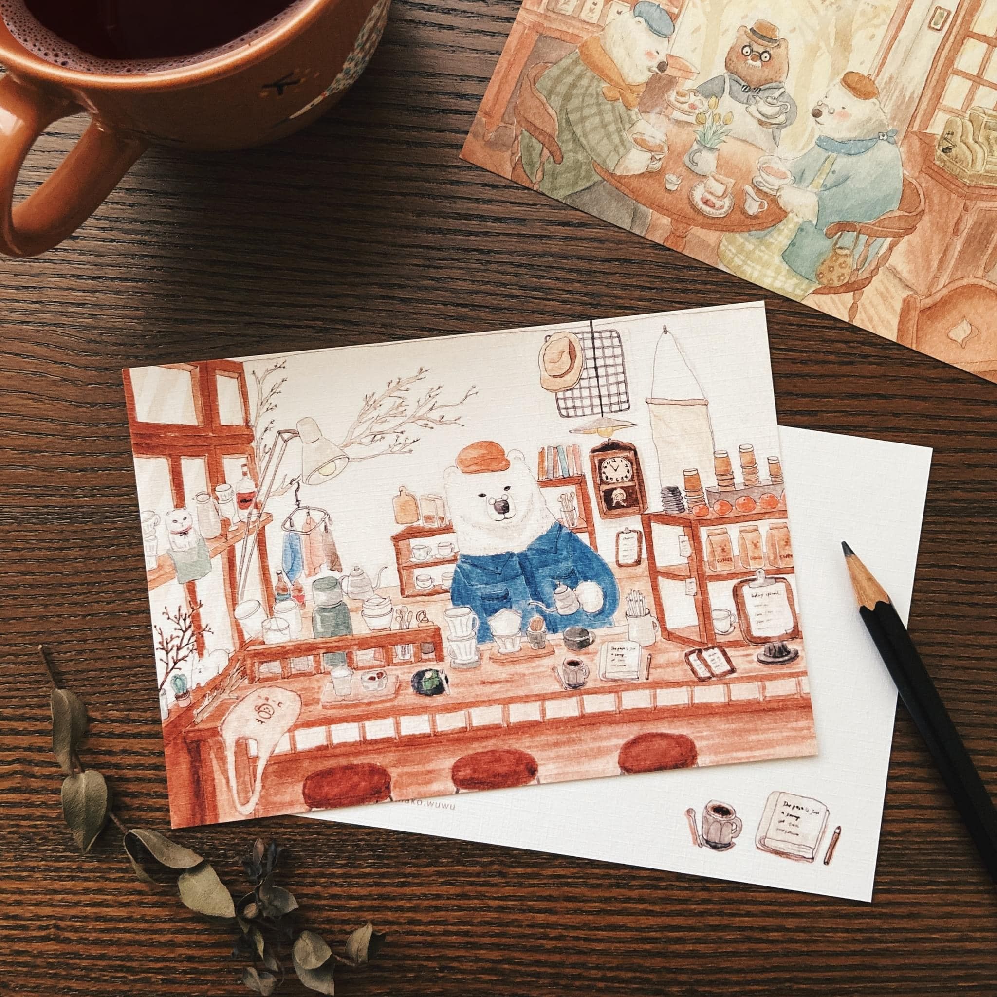 插畫明信片_咖啡喫茶系列