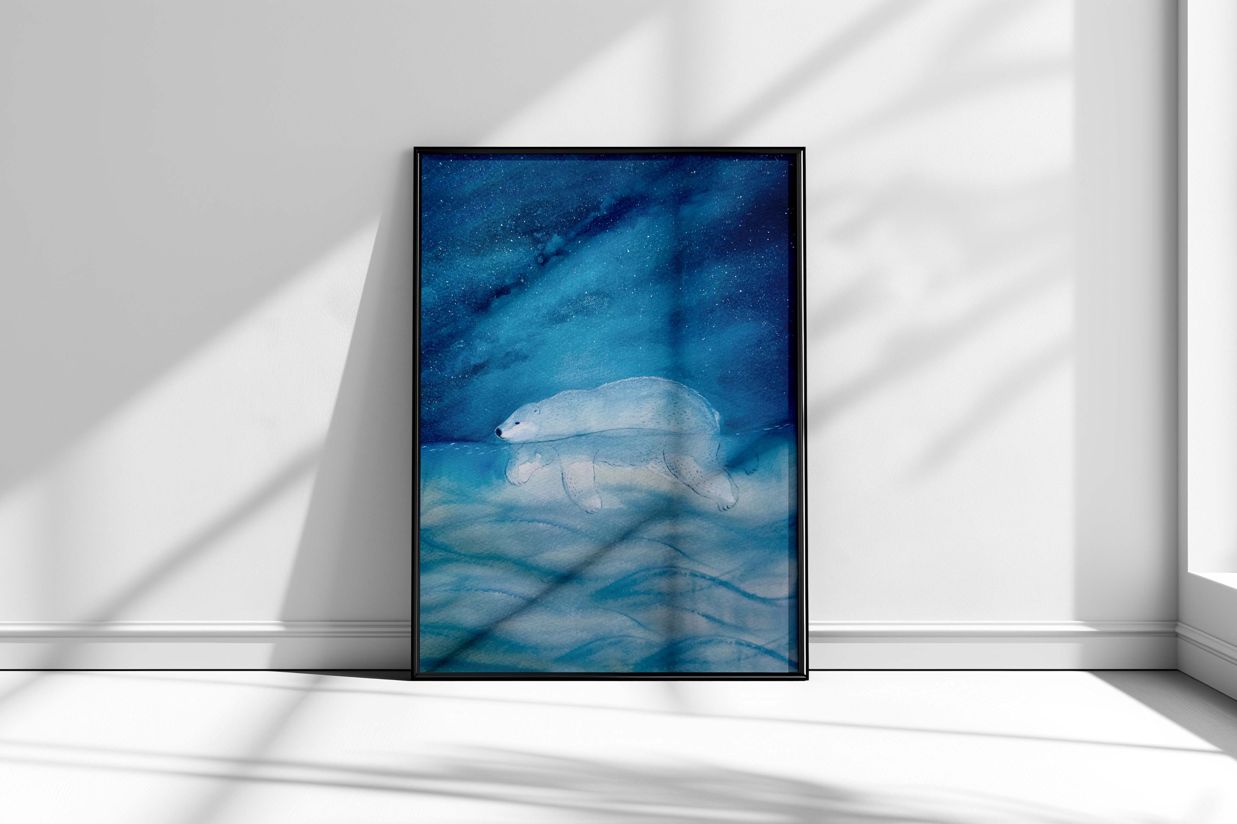 A4插畫海報《Dear Ocean 親愛的海》