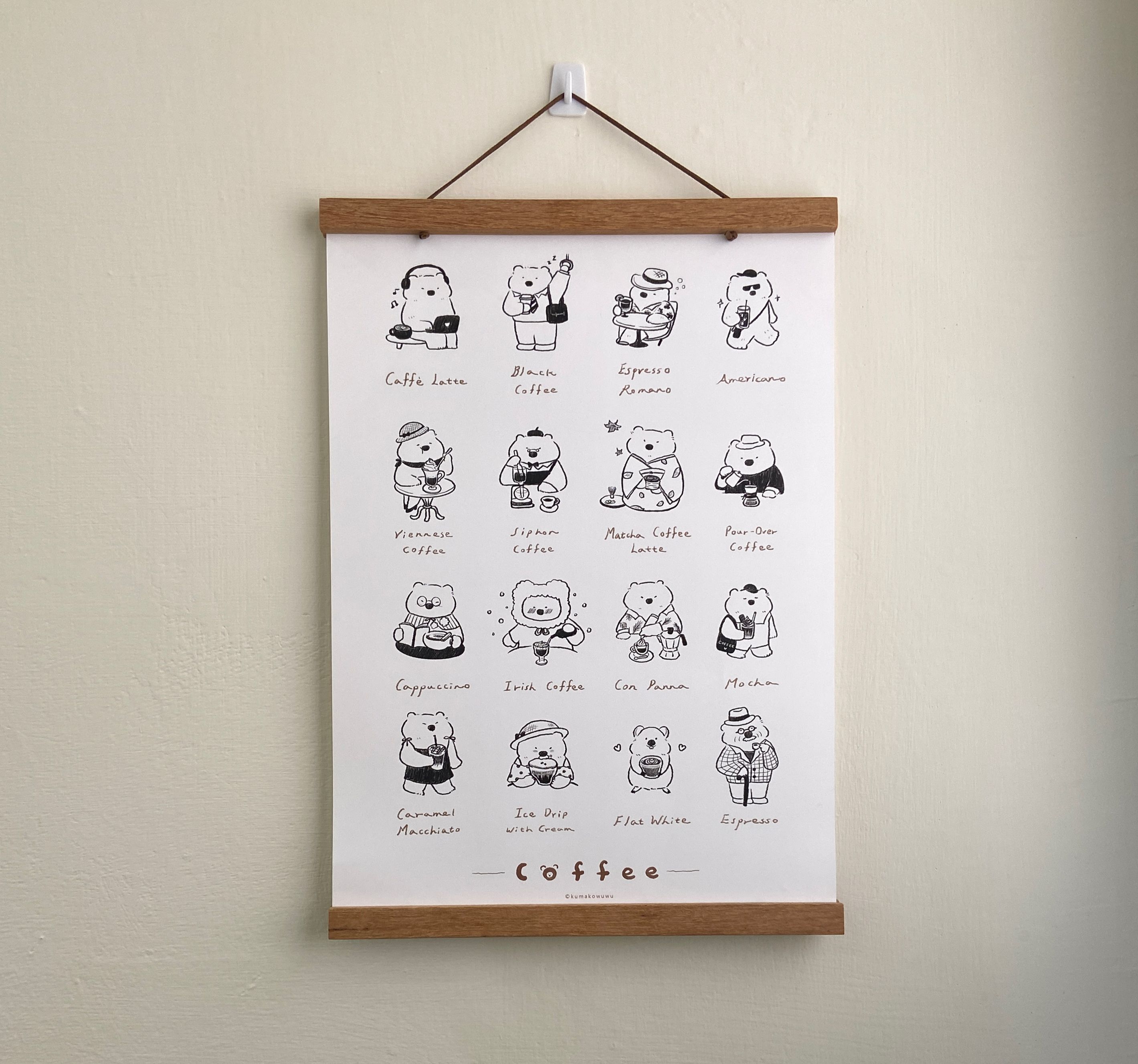 A3海報《咖啡熊圖鑑》