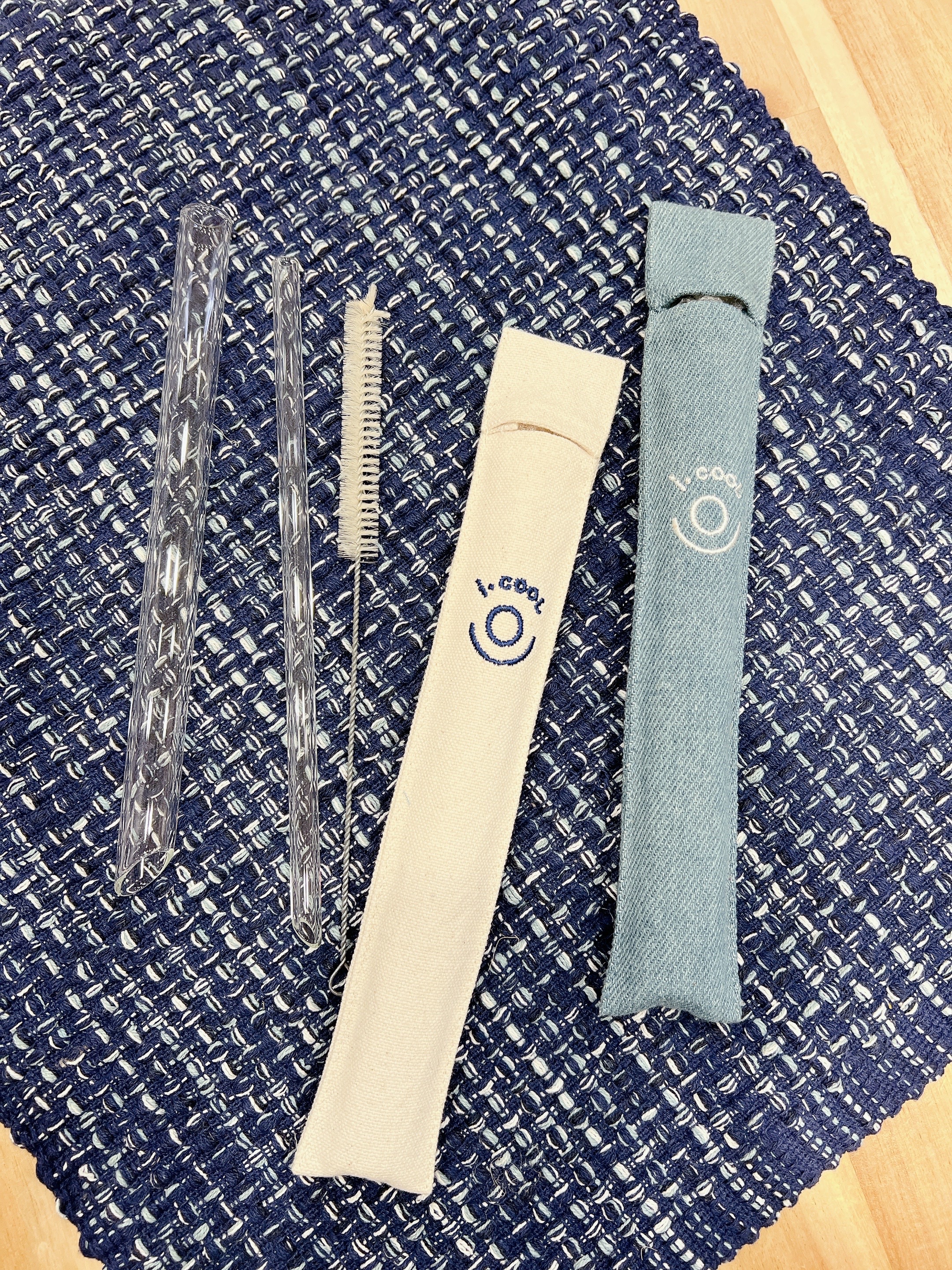 玻璃吸管含刷布套組