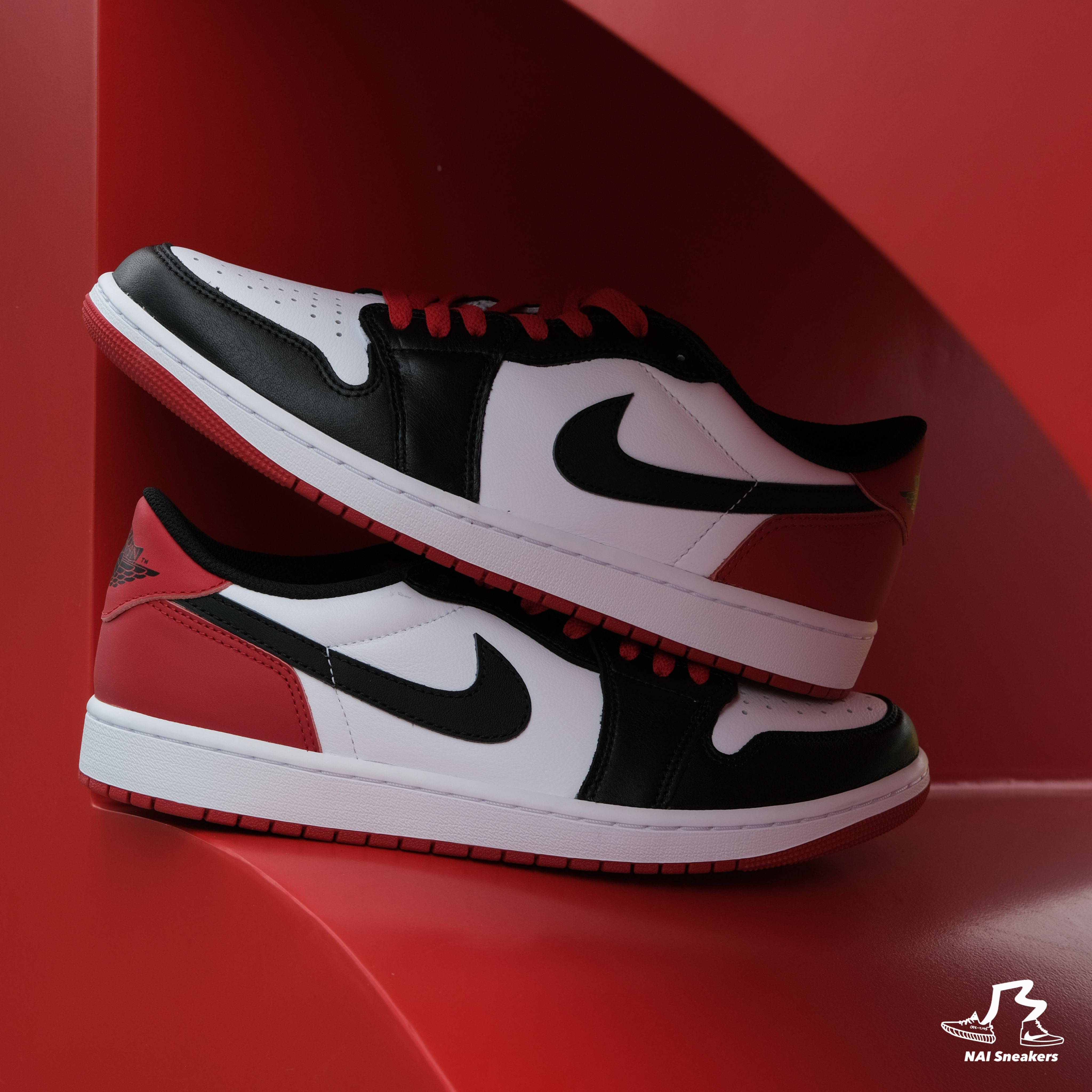 JORDAN 1 LOW OG BLACK TOE 黑頭 芝加哥 白黑紅 低筒休閒鞋 CZ0790-106