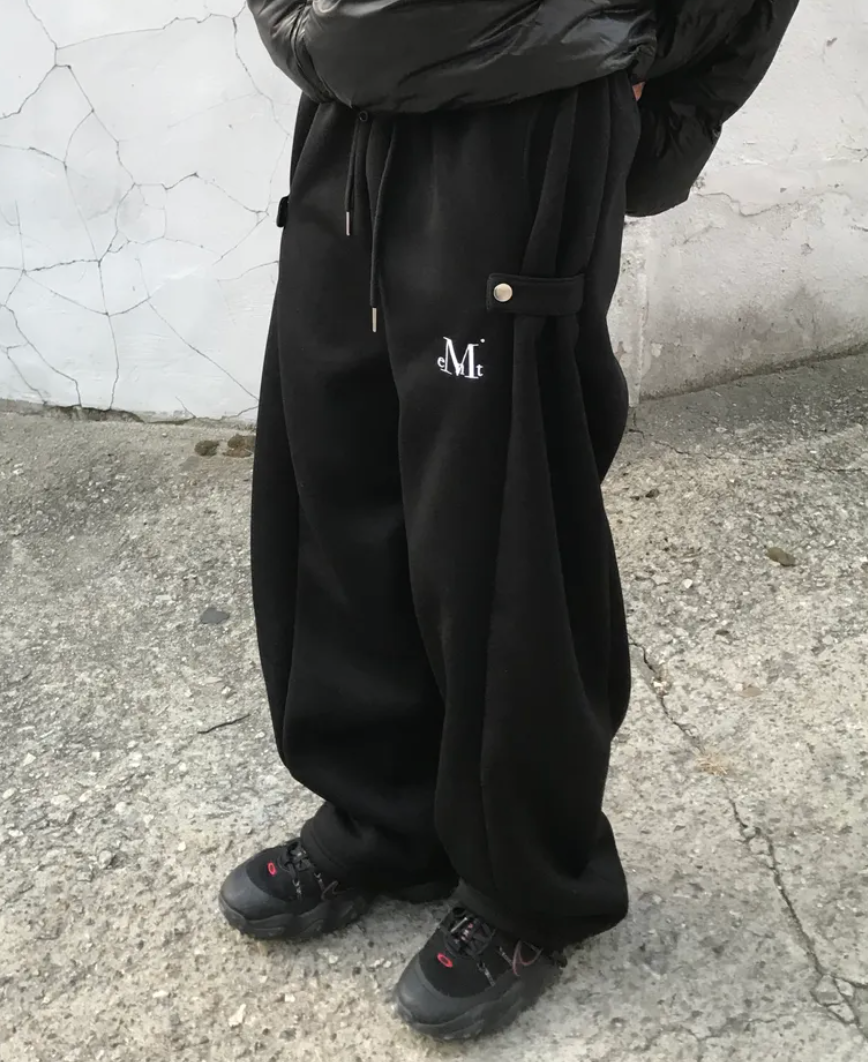 MUCENT 側扣修身棉褲